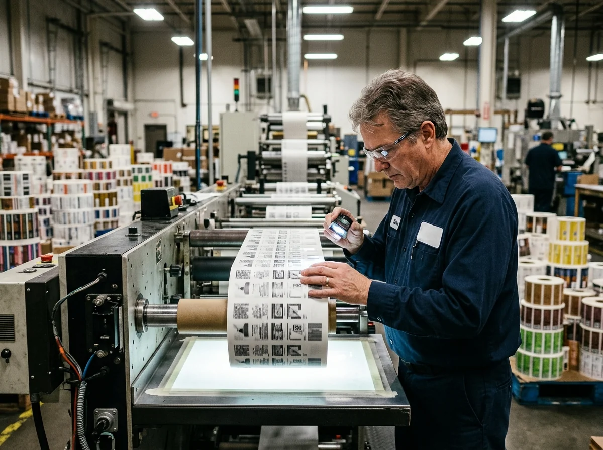 Integrated label production and inline quality control