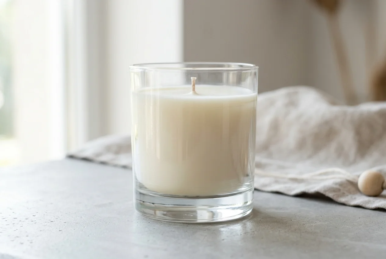 Clear labels on glass candle, food and cosmetic jars