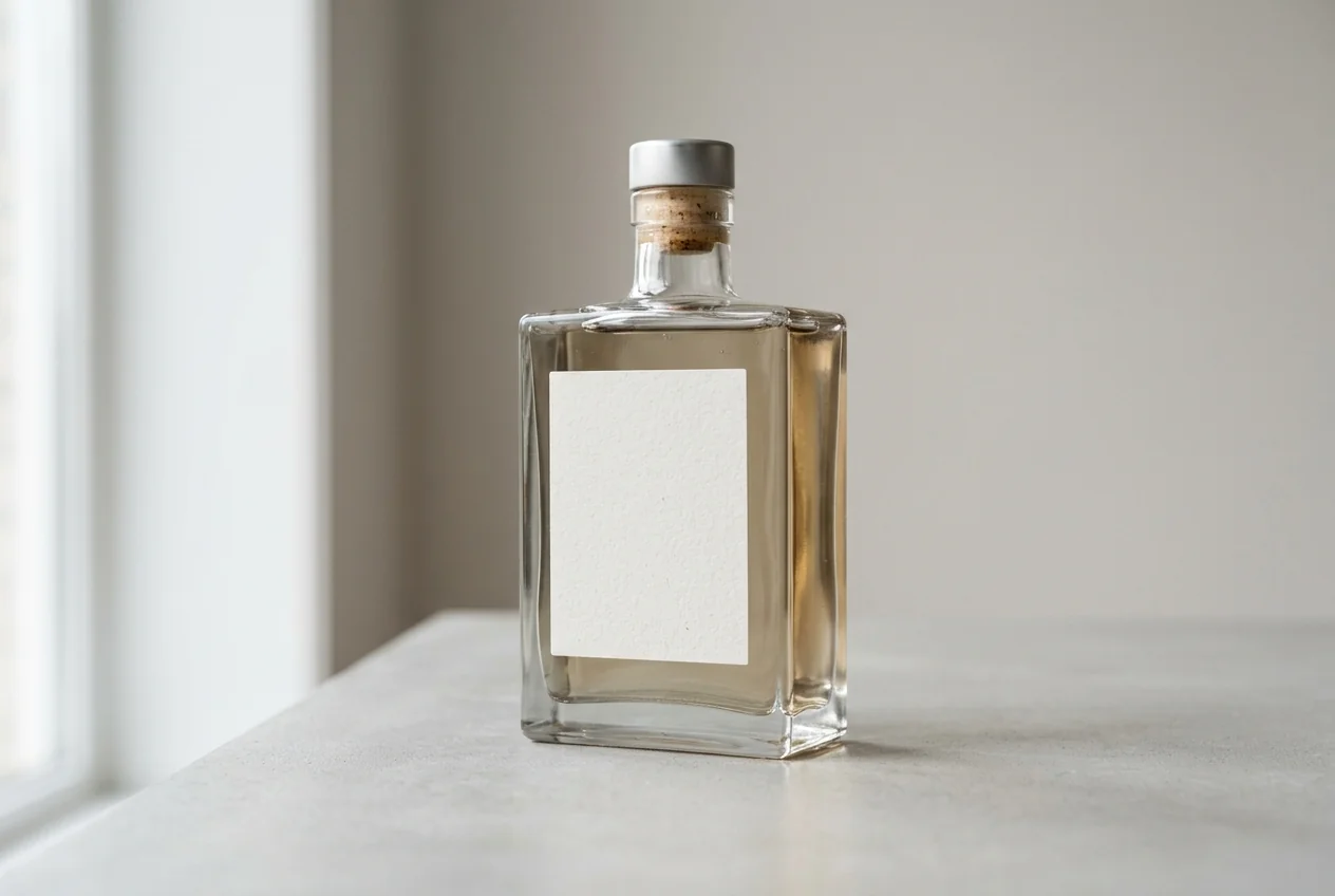 Clear labels for a minimal, high-end packaging look