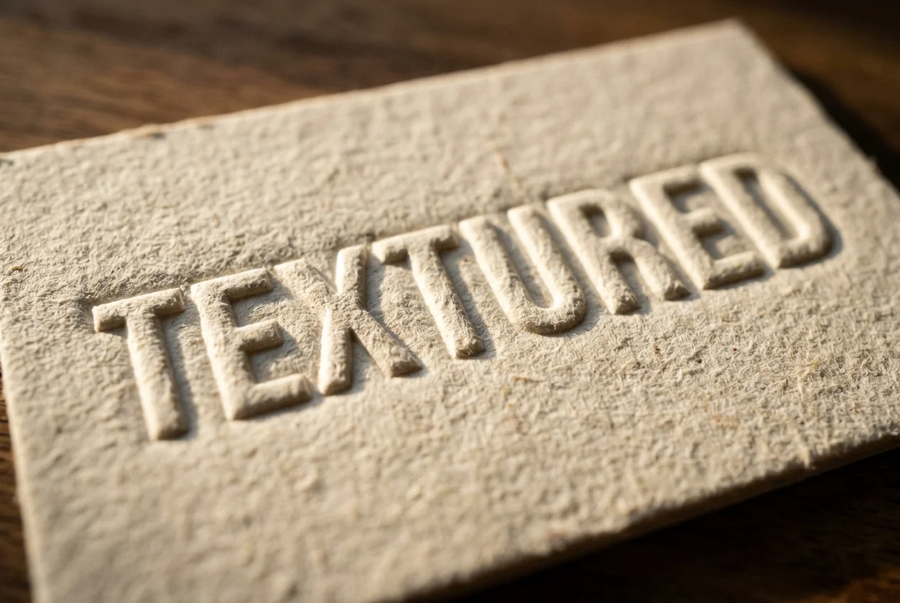 Embossed raised texture finish