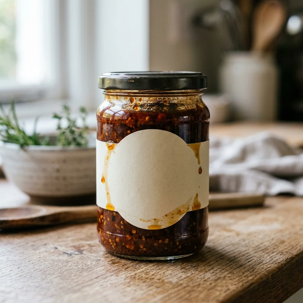 Oily sauce and condiment jar