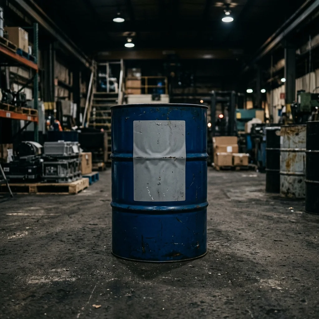 Industrial drum labels — polyester, chemical resistant