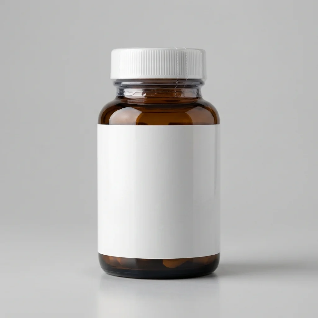 Supplement bottle labels — white BOPP, gloss, tamper-evident