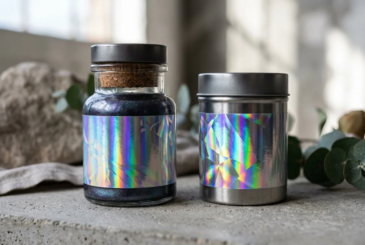 Standout holographic labels for events and limited-edition drops