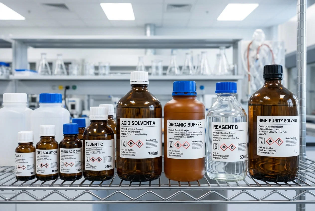 Chemical and reagent container labels