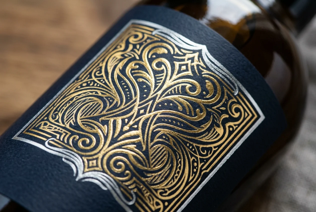 Gold and silver foil stamping finish